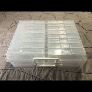 Photo and Craft Storage Organizer Clear Plastic